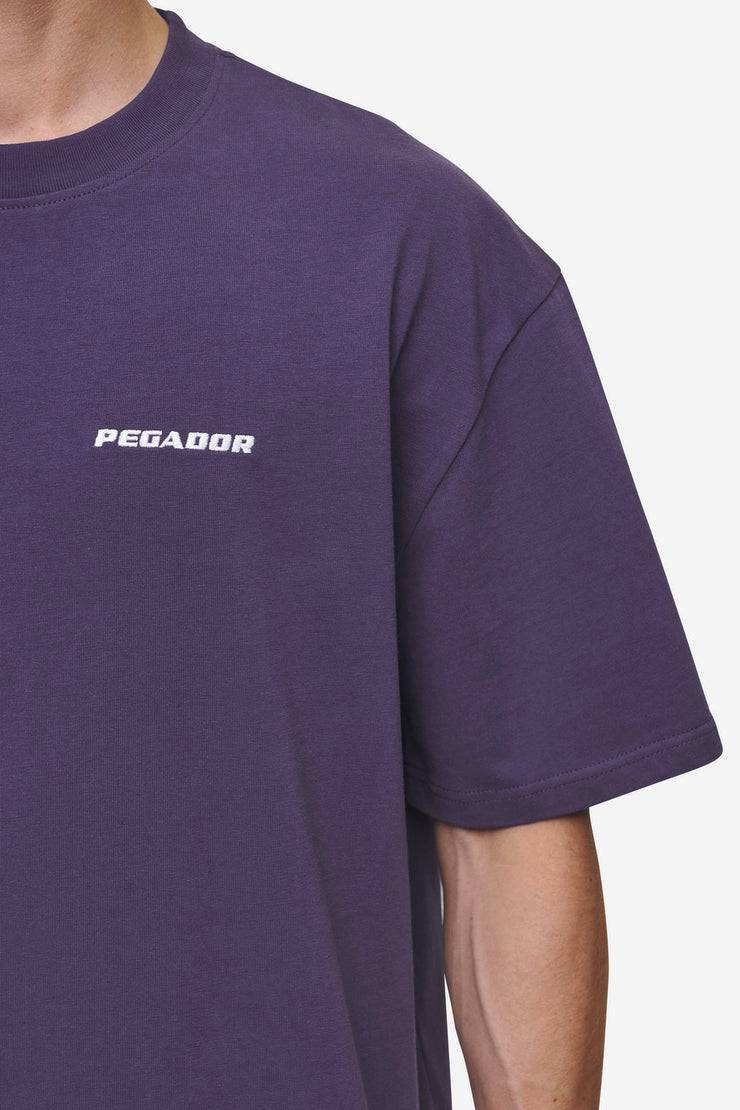 Pegador Logo Oversized Tee Washed Deep Purple Lagerräumung