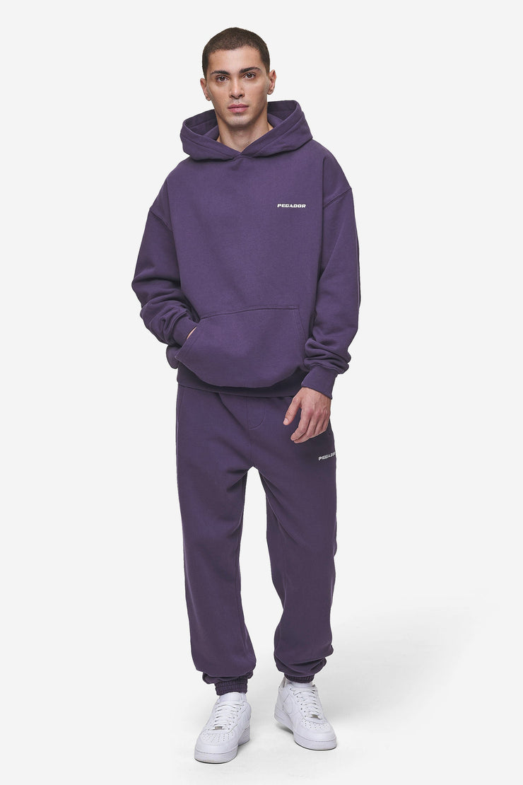Pegador Logo Heavy Sweat Jogger Washed Deep Purple Heißer Verkauf