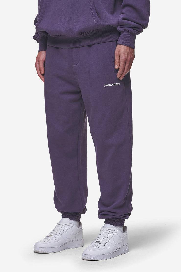 Pegador Logo Heavy Sweat Jogger Washed Deep Purple Heißer Verkauf