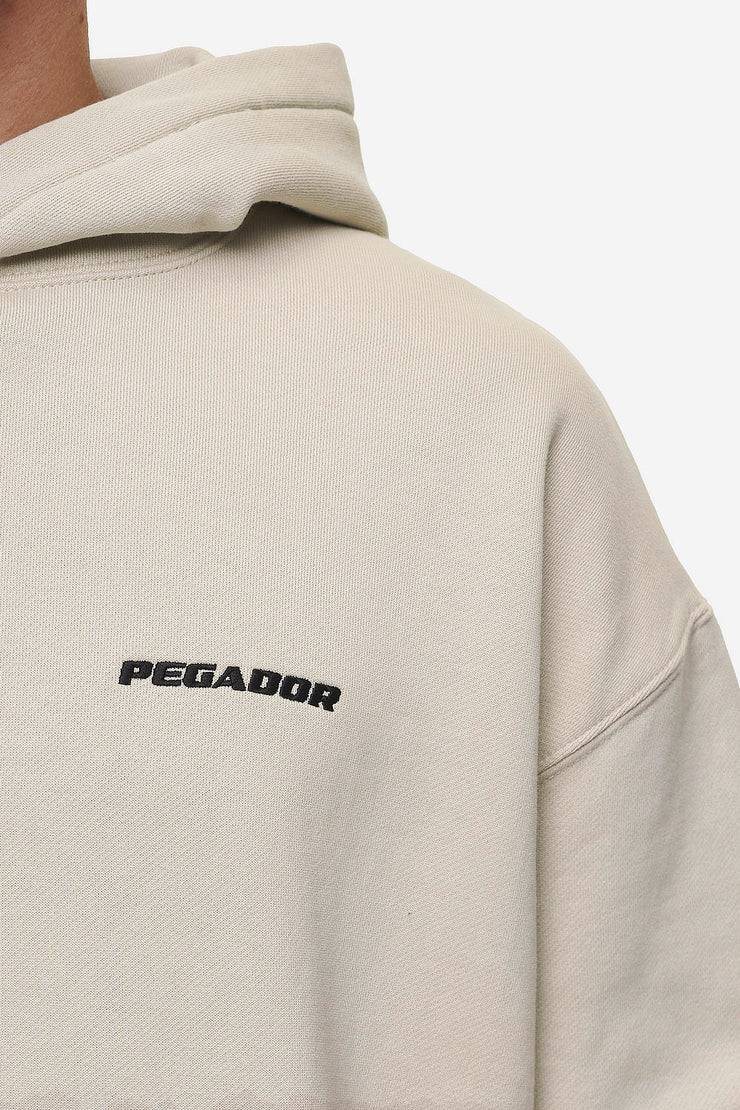 Pegador Logo Oversized Hoodie Washed Light Beige Top Angebot
