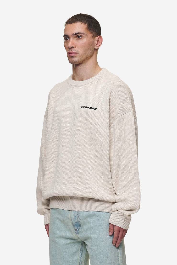 Pegador Logo Oversized Knit Sweater Light Beige Exklusive Angebote