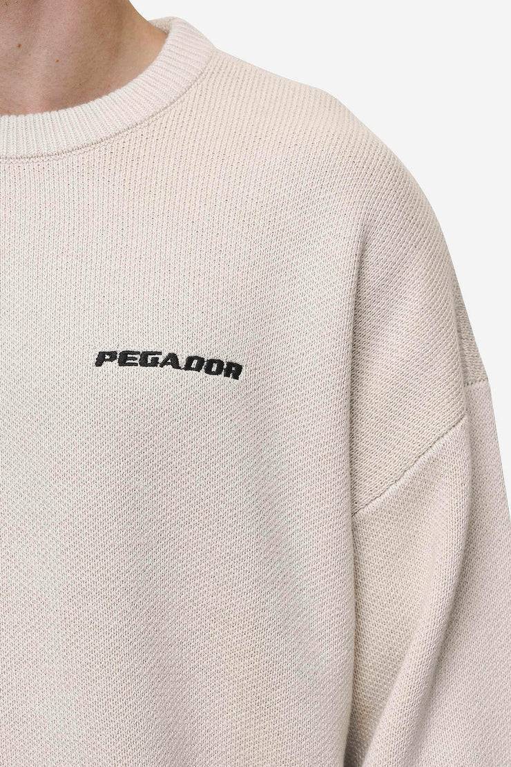 Pegador Logo Oversized Knit Sweater Light Beige Exklusive Angebote