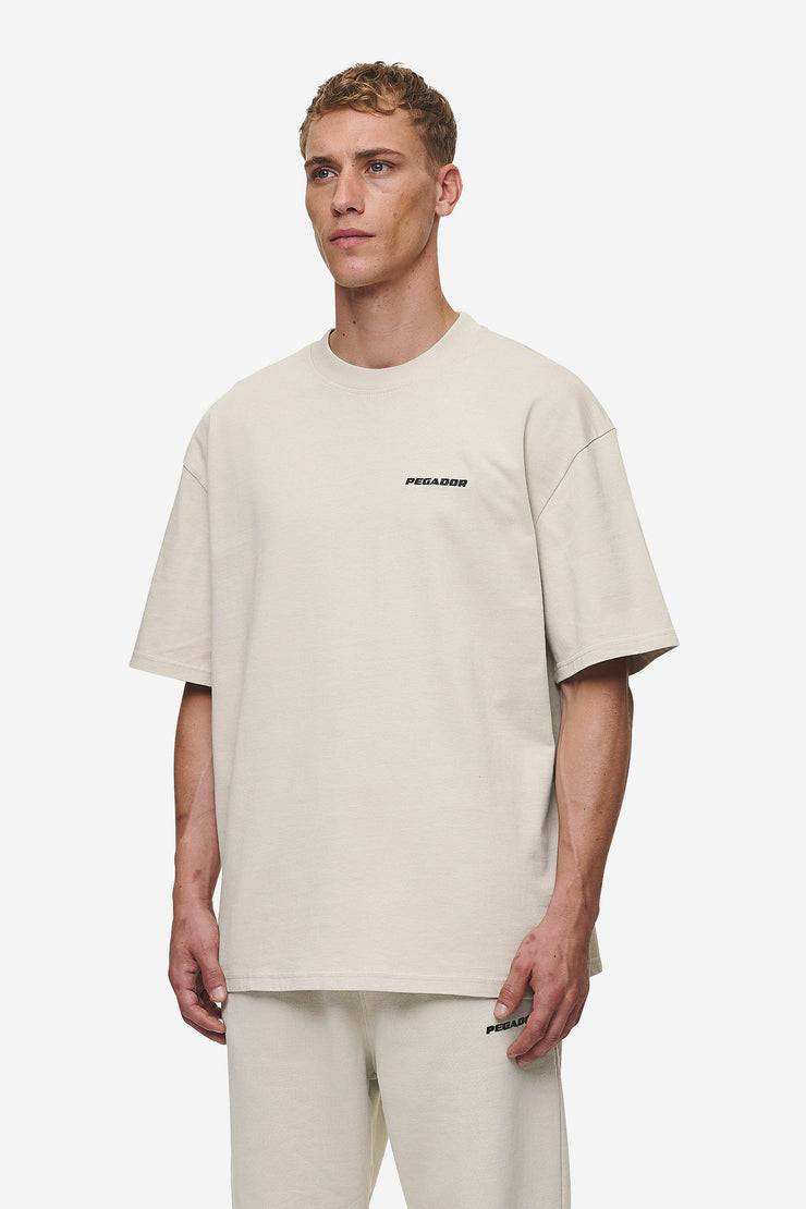 Pegador Logo Oversized Tee Washed Light Beige Blitzangebot