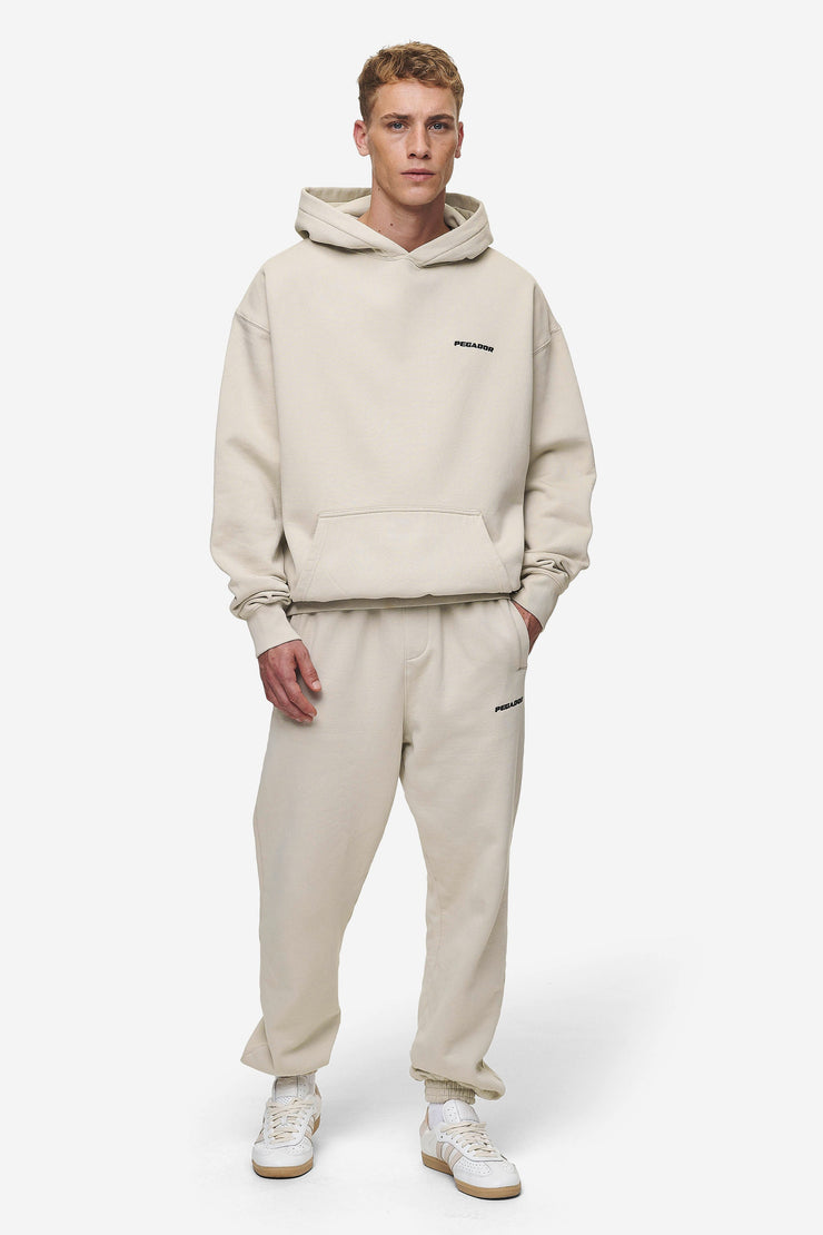 Pegador Logo Heavy Sweat Jogger Washed Light Beige Große Rabatte