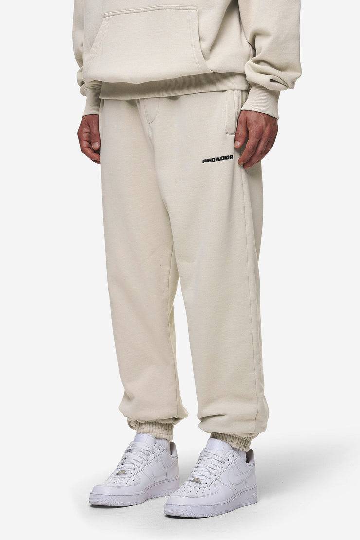 Pegador Logo Heavy Sweat Jogger Washed Light Beige Große Rabatte