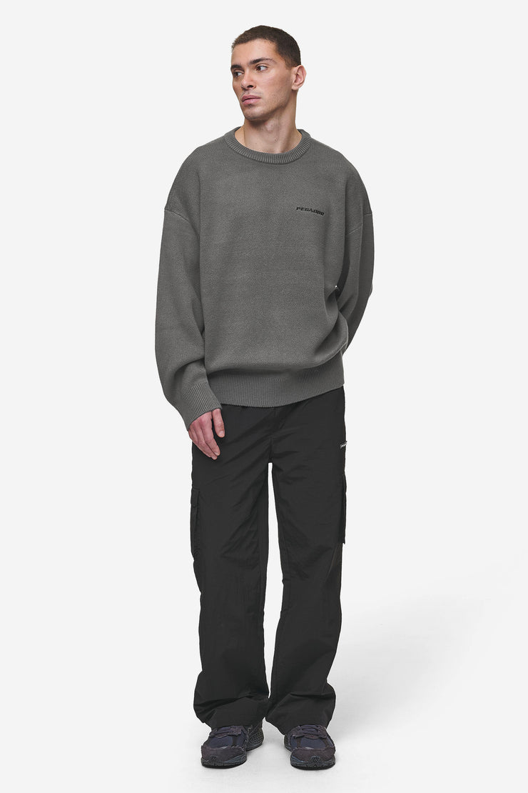 Pegador Logo Oversized Knit Sweater Anthracite Räumungsverkauf