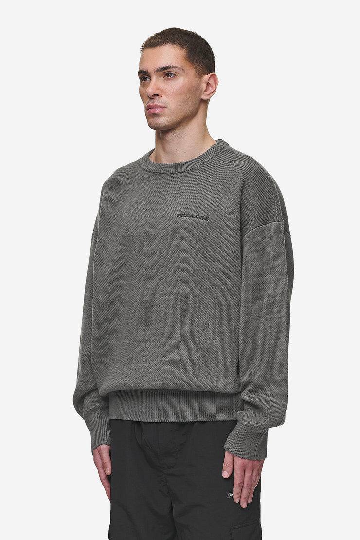 Pegador Logo Oversized Knit Sweater Anthracite Räumungsverkauf