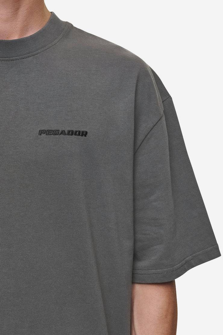 Pegador Logo Oversized Tee Washed Anthracite Kauf eins, bekomm eins gratis