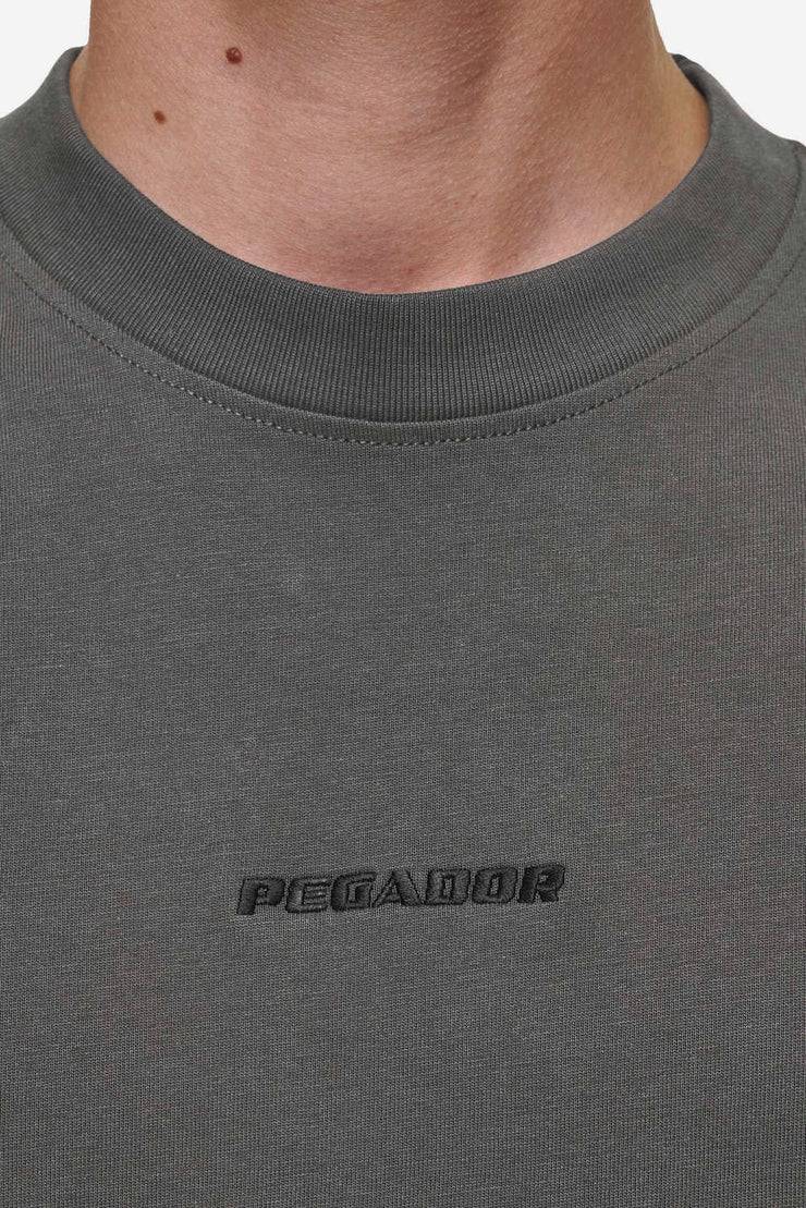 Pegador Logo Boxy Tee Washed Anthracite Tägliche Deals