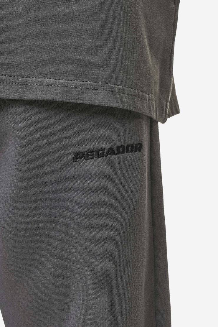 Pegador Logo Wide Sweat Pants Washed Anthracite Riesige Ersparnisse