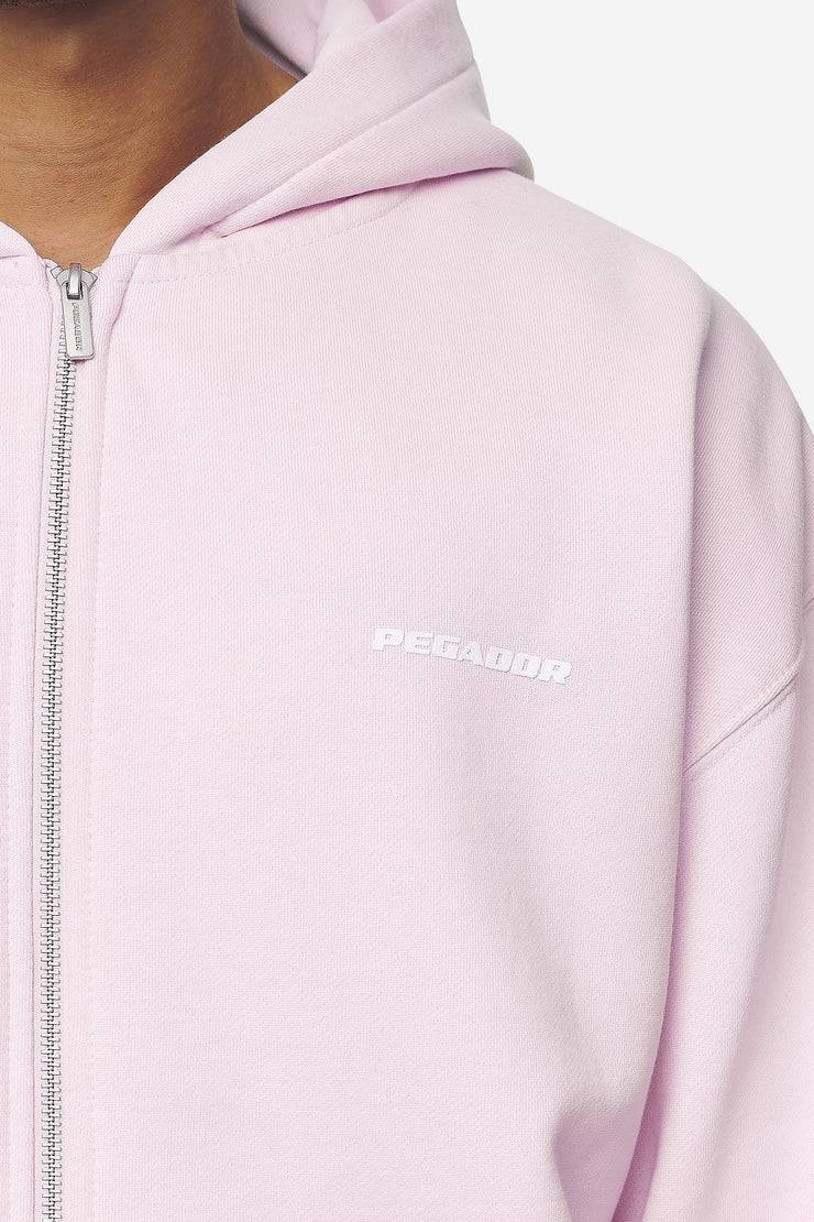 Pegador Logo Oversized Sweat Jacket Washed Bubblegum White Gum Wochenangebot