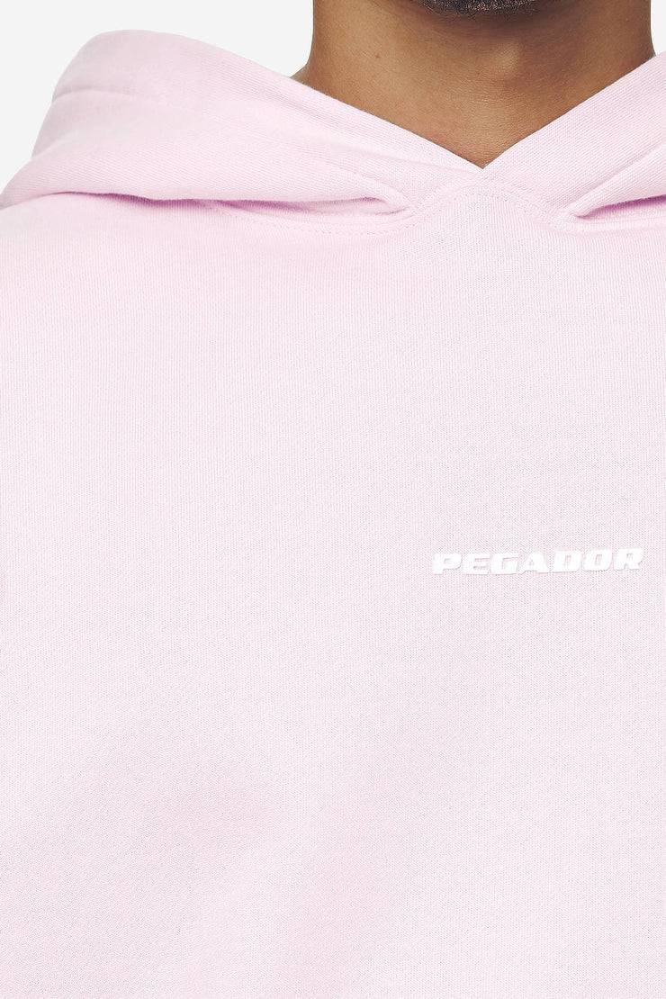 Pegador Logo Boxy Hoodie Washed Bubblegum White Gum Kostenlose Rückgabe