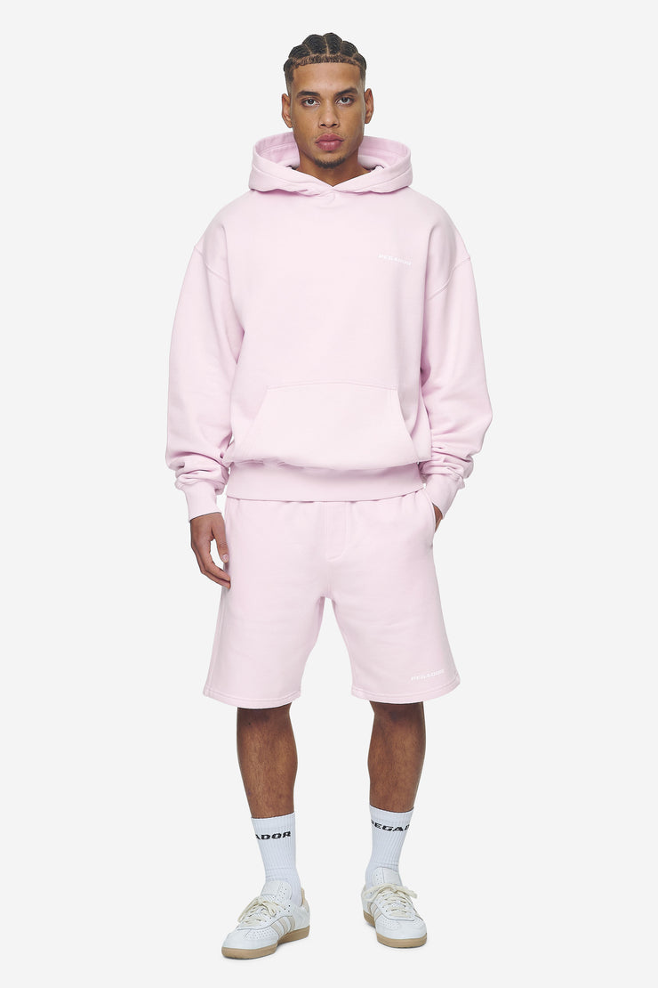 Pegador Logo Heavy Sweat Shorts Washed Bubblegum White Gum Neueste Stile