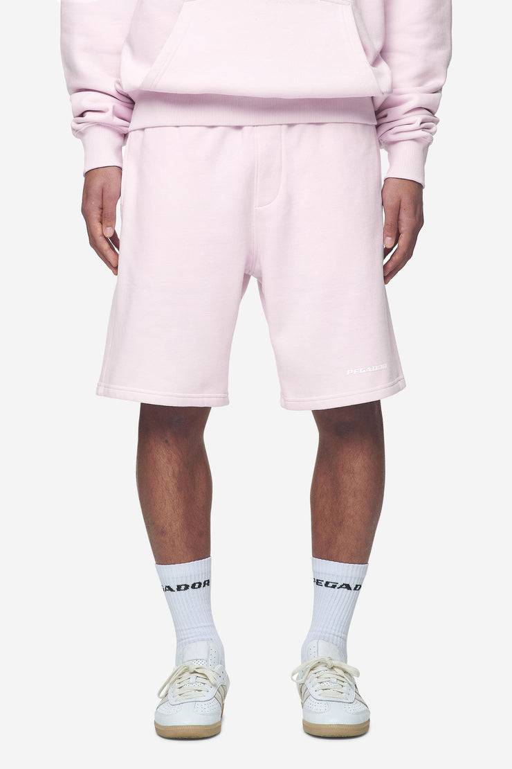 Pegador Logo Heavy Sweat Shorts Washed Bubblegum White Gum Neueste Stile
