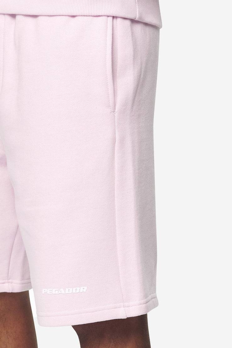 Pegador Logo Heavy Sweat Shorts Washed Bubblegum White Gum Neueste Stile