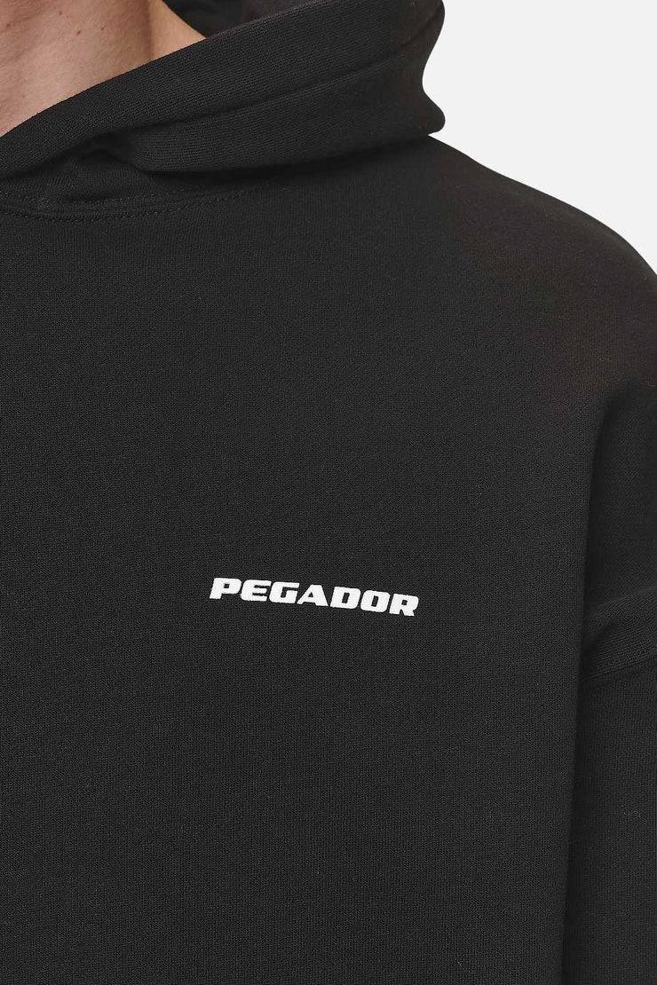Pegador Logo Oversized Hoodie Washed Black White Gum Letzte 2 Tage