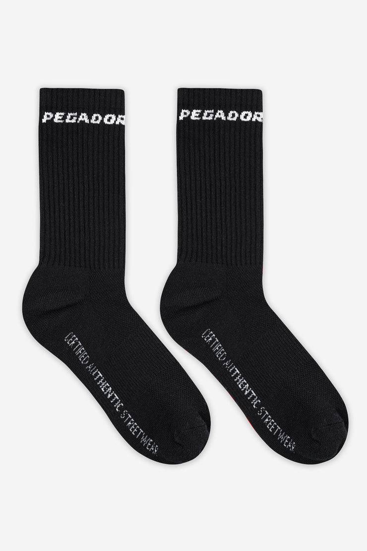 Pegador Certified Side Logo Socks Black White Letzter Tag