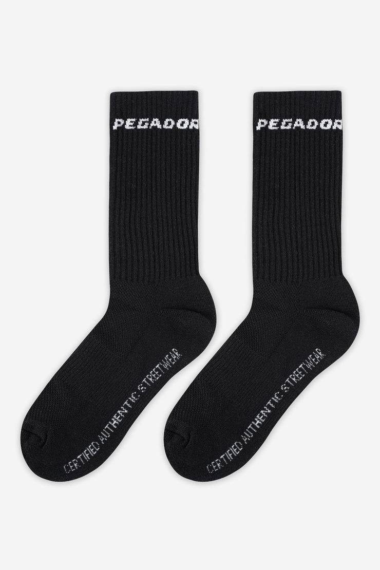 Pegador Certified Side Logo Socks Black White Letzter Tag