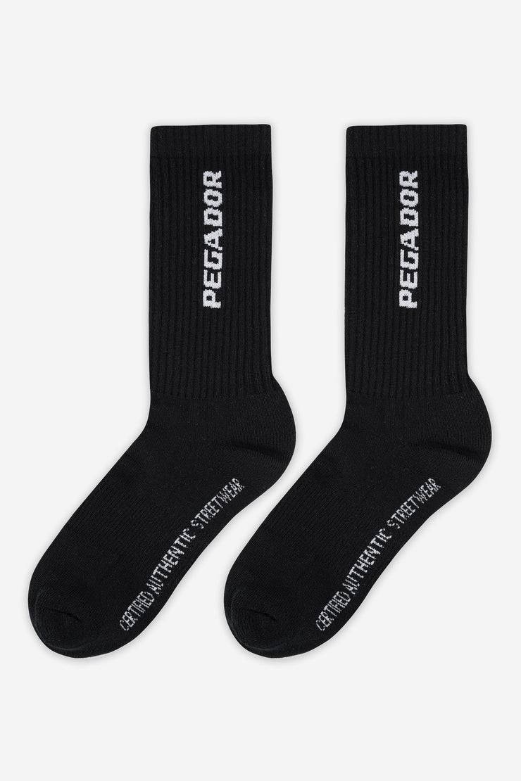 Pegador Certified Cross Logo Socks Black White Zeitbegrenzte Promotion