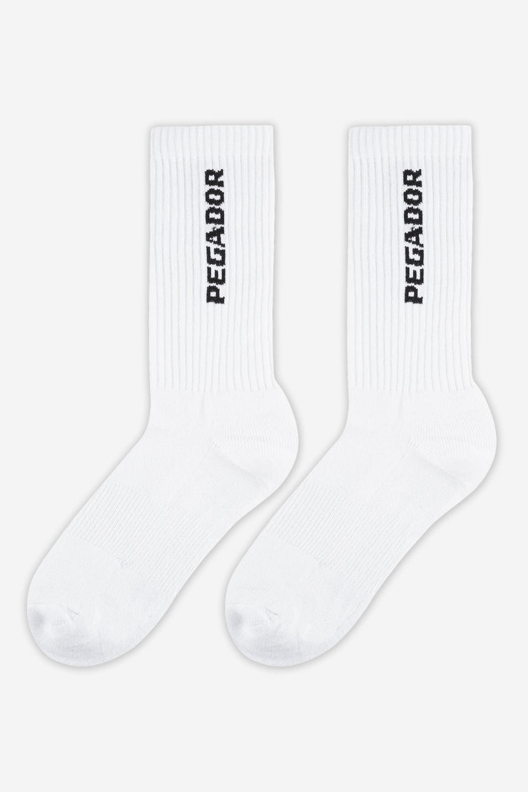 Pegador Cross Logo Socks White Black Nur für heute
