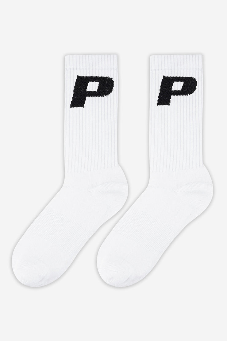 Pegador P Logo Socks White Black Riesige Rabatte