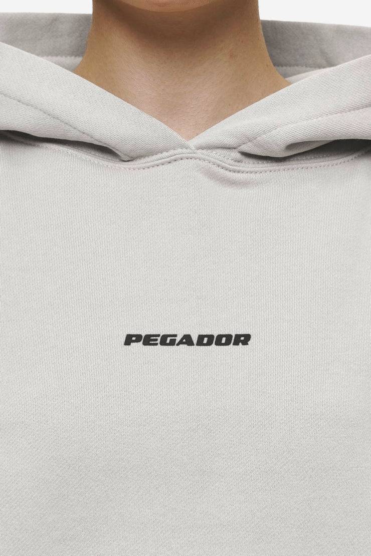Pegador Clarita Logo Oversized Hoodie Washed Moon Grey Black Gum 50% Rabatt mit kostenlosem Versand