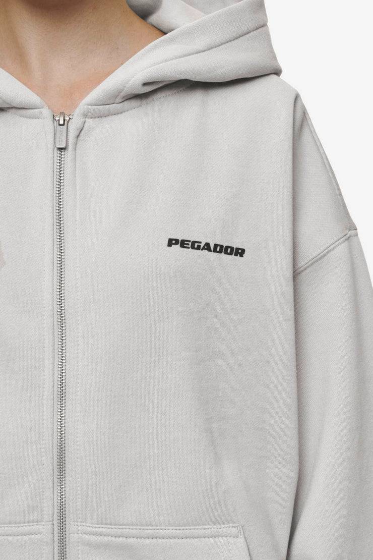 Pegador Clarita Oversized Sweat Jacket Washed Moon Grey Black Gum Clearance-Verkauf