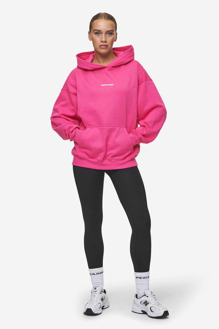 Pegador Clarita Logo Oversized Hoodie Washed Digital Pink White Gum Rabatte dieses Monats