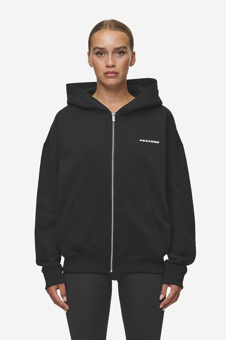 Pegador Clarita Oversized Sweat Jacket Black White Gum Online
