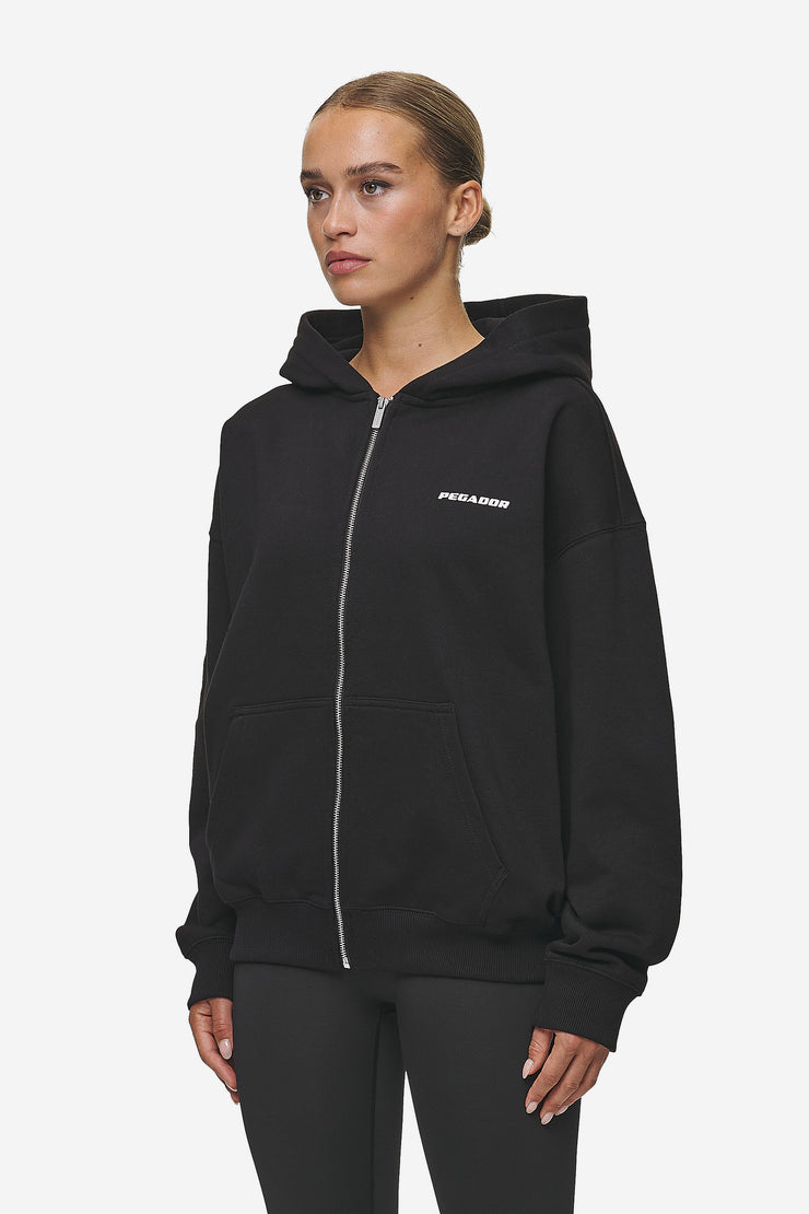 Pegador Clarita Oversized Sweat Jacket Black White Gum Online