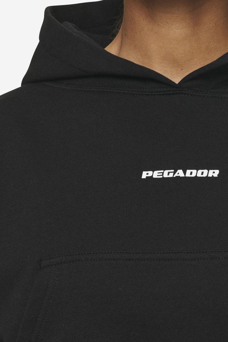 Pegador Salita Oversized Cropped Hoodie Black White Gum Outlet