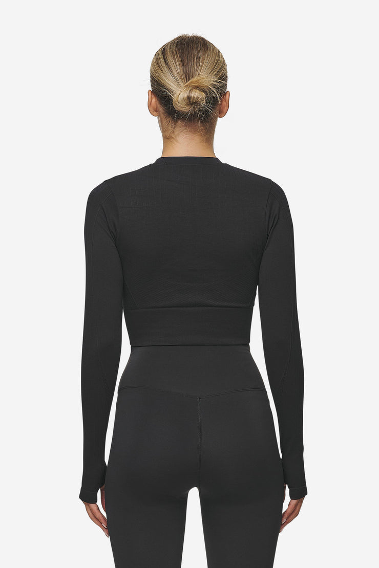 Pegador Telly Rib Longsleeve Washed Black Günstiger Verkauf