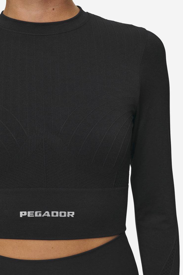 Pegador Telly Rib Longsleeve Washed Black Günstiger Verkauf
