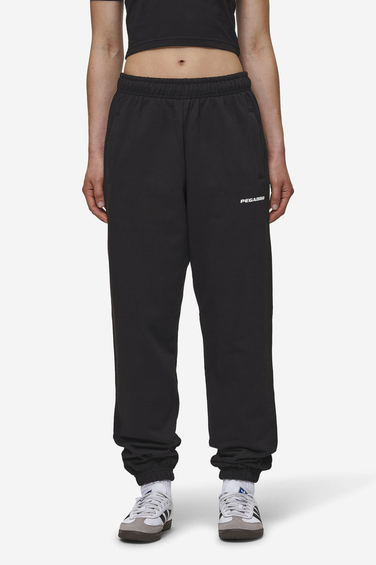 Pegador Villa High Waisted Sweat Pants Black White Gum Fabrikpreis