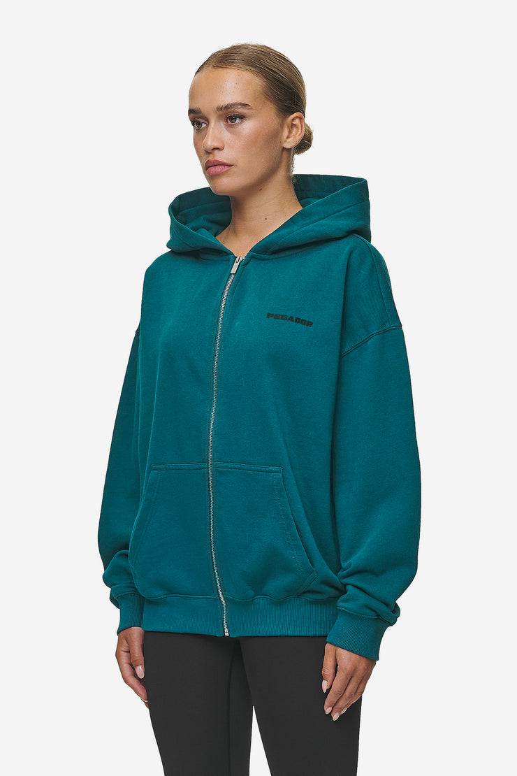 Pegador Clarita Oversized Sweat Jacket Washed Urban Turquoise Black Gum Sonderangebot