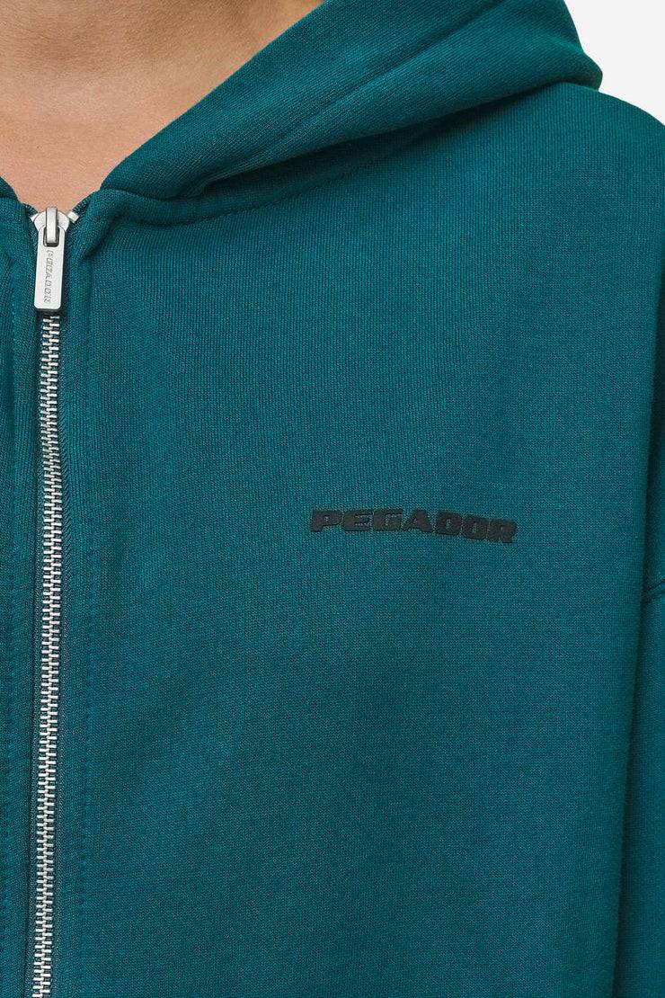 Pegador Clarita Oversized Sweat Jacket Washed Urban Turquoise Black Gum Sonderangebot