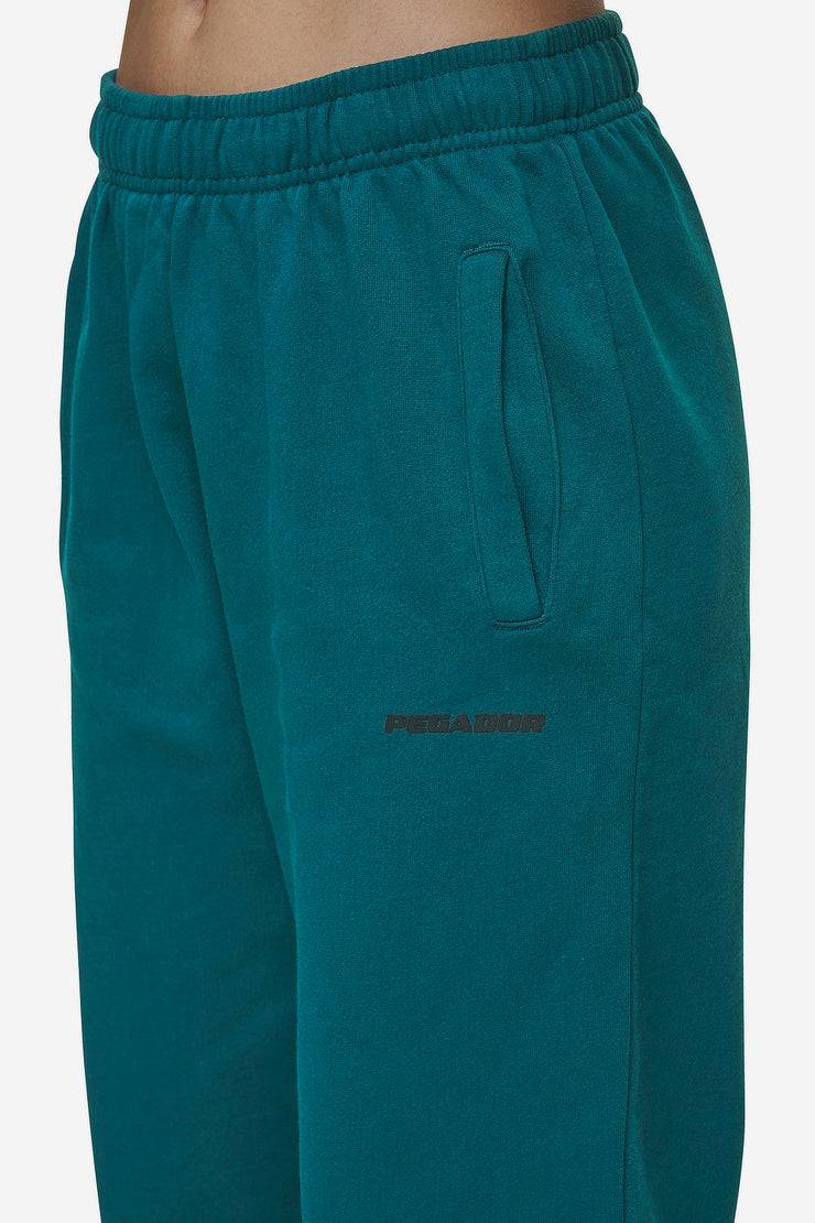 Pegador Villa High Waisted Sweat Pants Washed Urban Turquoise Black Gum Rabatt