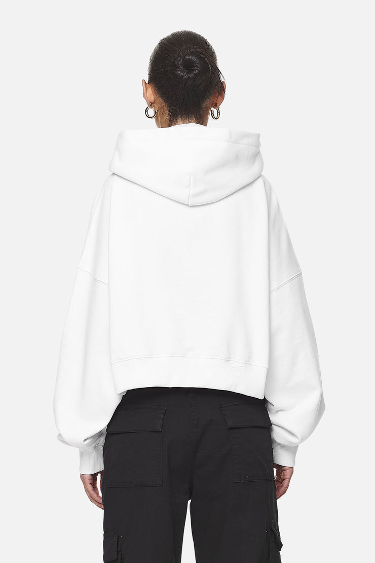 Pegador Marla Cropped Zip Hoodie White Black Gum Günstig kaufen