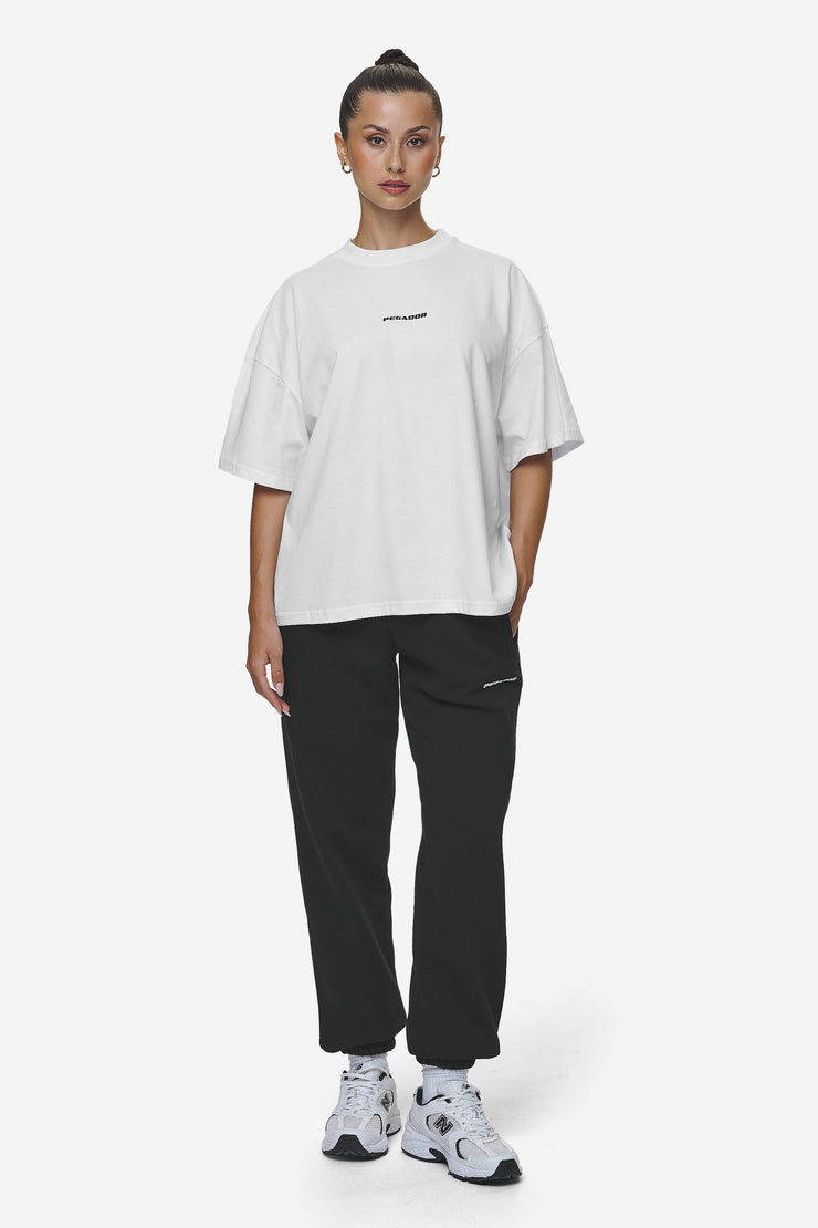Pegador Bracy Heavy Oversized Tee White Black Gum Flash Sale