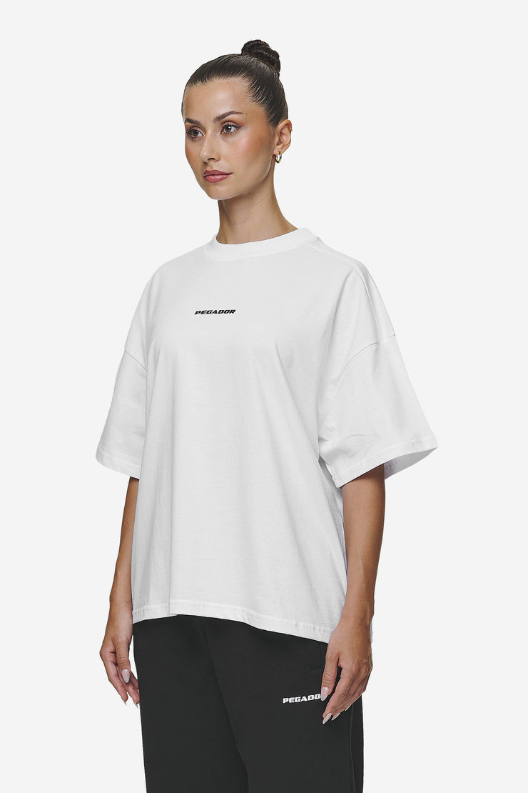 Pegador Bracy Heavy Oversized Tee White Black Gum Flash Sale