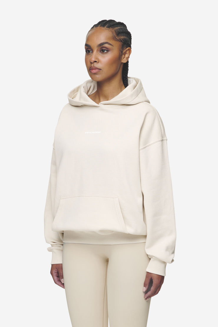 Pegador Clarita Logo Oversized Hoodie Washed Coast Sand White Gum Exklusivangebot