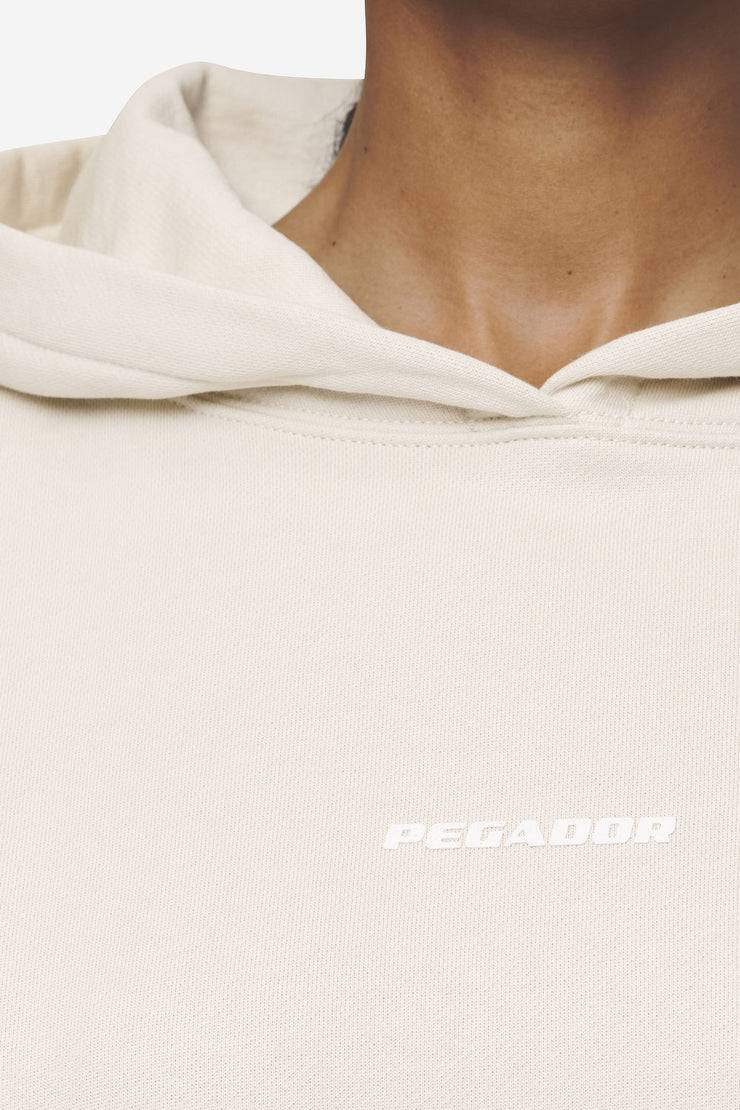 Pegador Clarita Logo Oversized Hoodie Washed Coast Sand White Gum Exklusivangebot