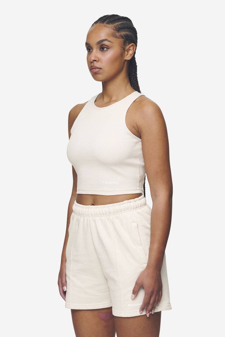 Pegador Ayla Crop Top Washed Coast Sand White Preisnachlass