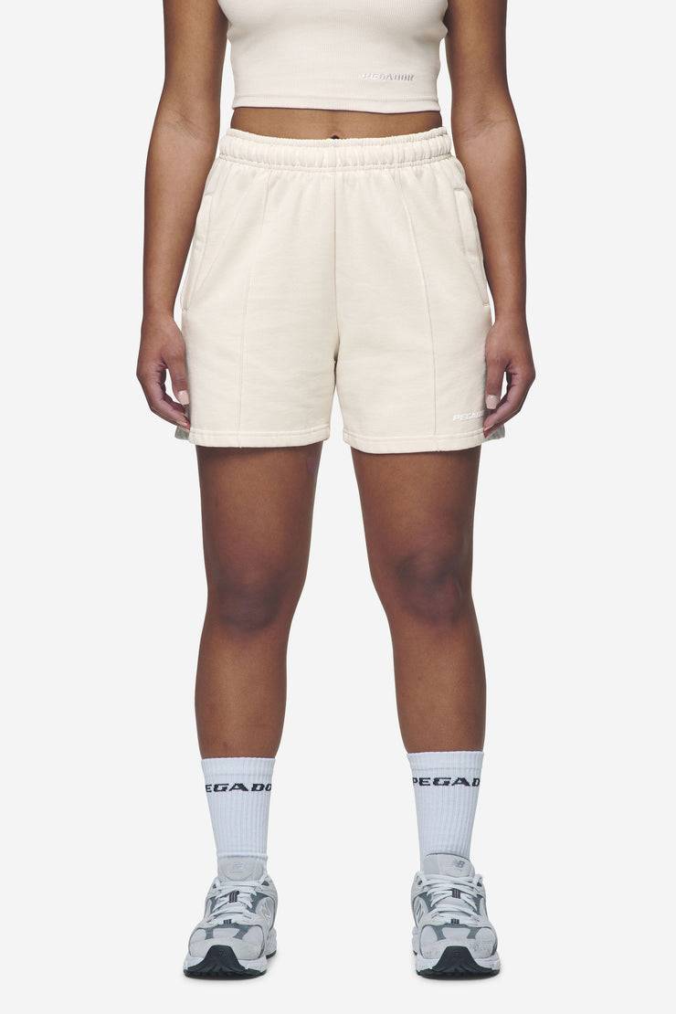 Pegador Sully High Waisted Shorts Washed Coast Sand White Gum Saisonschlussverkauf