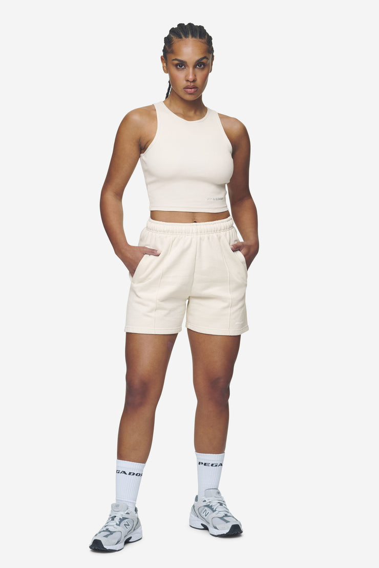 Pegador Sully High Waisted Shorts Washed Coast Sand White Gum Saisonschlussverkauf