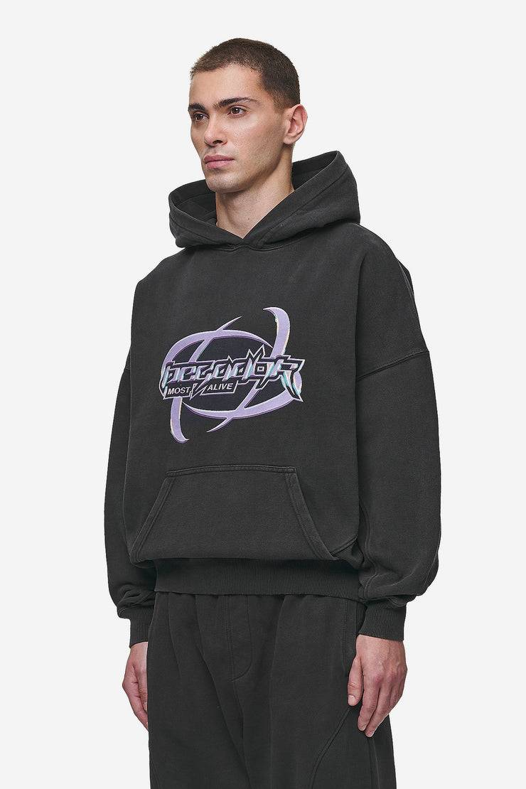 Pegador Mill Boxy Hoodie Vintage Black Heißer Verkauf
