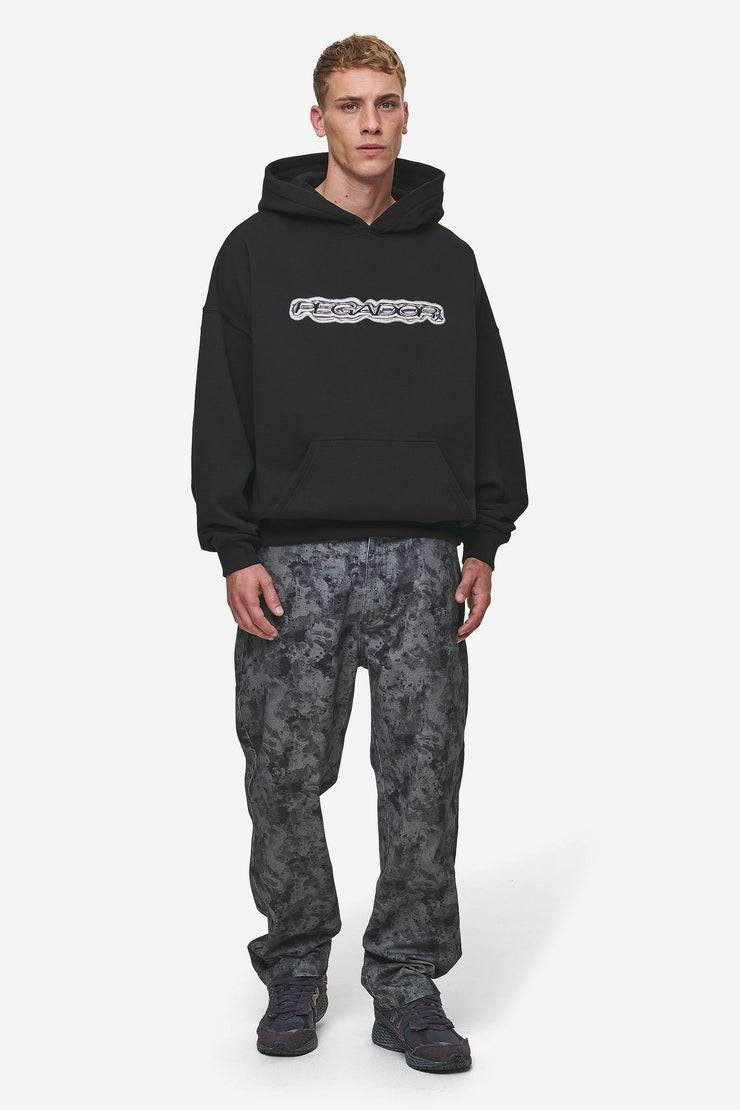 Pegador Baxter Boxy Hoodie Washed Black Räumungsverkauf
