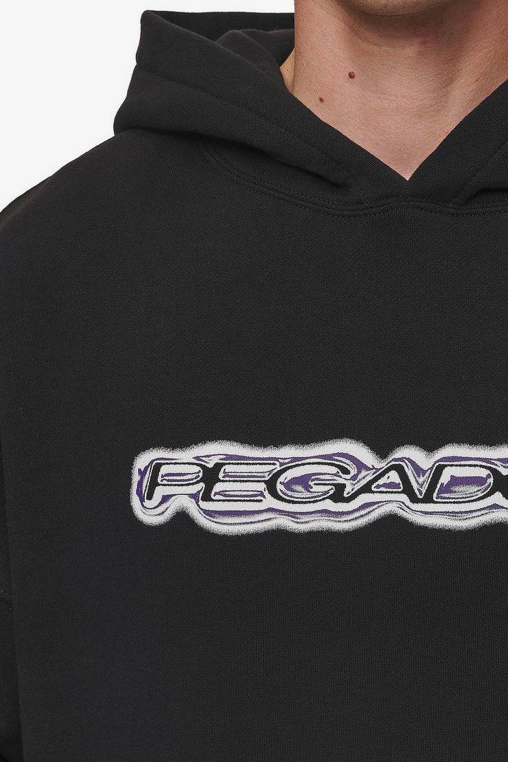 Pegador Baxter Boxy Hoodie Washed Black Räumungsverkauf