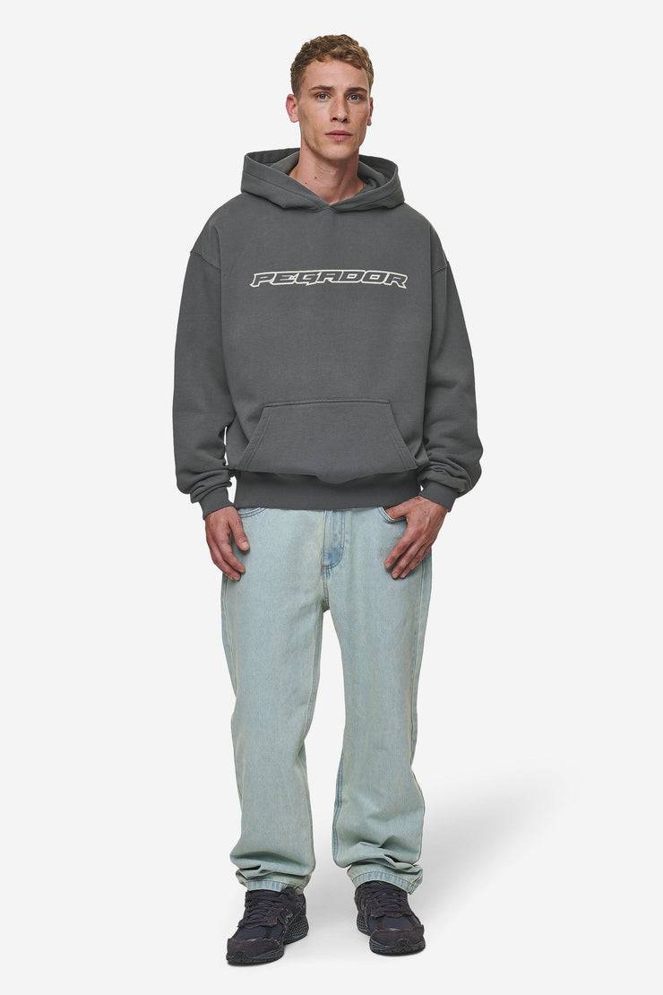 Pegador Alden Oversized Hoodie Washed Anthracite Tägliche Deals