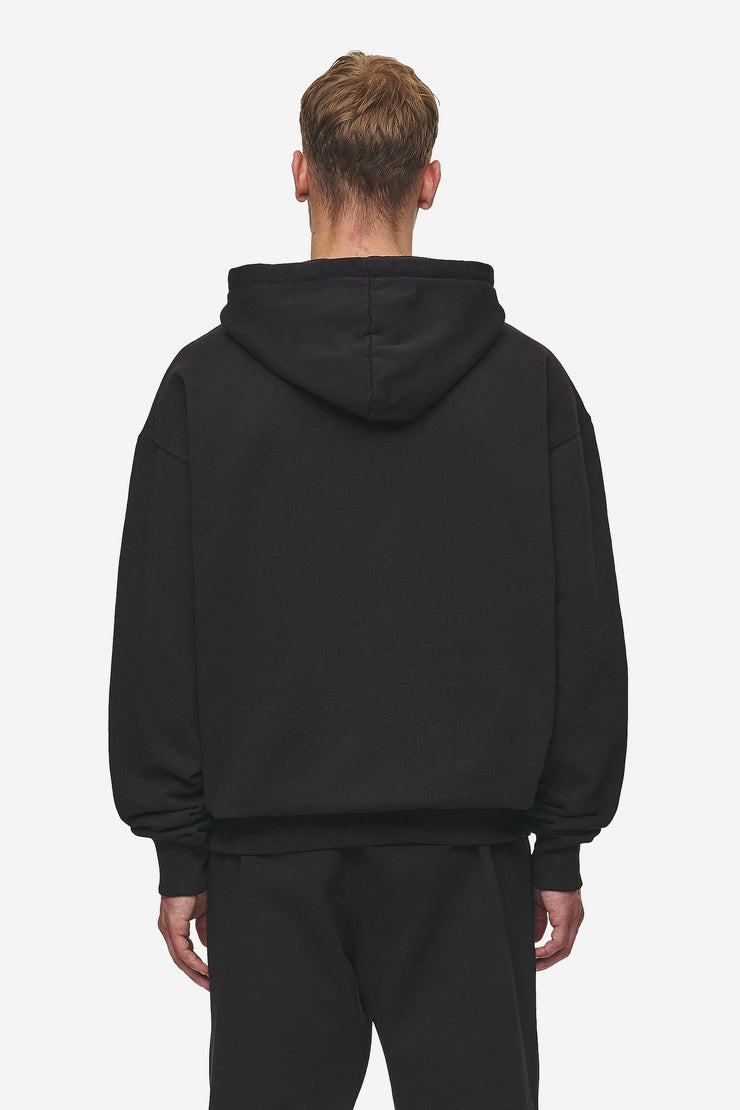 Pegador Logo Oversized Halfzip Hoodie Washed Black Kostenlose Rückgabe